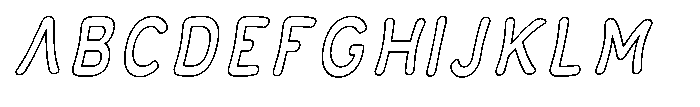 Calyon Outline Italic Font UPPERCASE