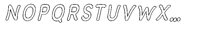 Calyon Outline Italic Font UPPERCASE