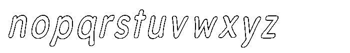 Calyon Outline Italic Font LOWERCASE