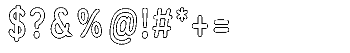 Calyon Outline Regular Font OTHER CHARS