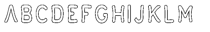 Calyon Outline Regular Font UPPERCASE