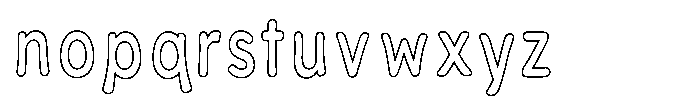 Calyon Outline Regular Font LOWERCASE