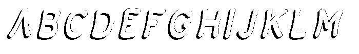 Calyon Shadow Bold Italic Font UPPERCASE