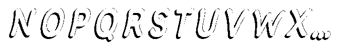 Calyon Shadow Bold Italic Font UPPERCASE