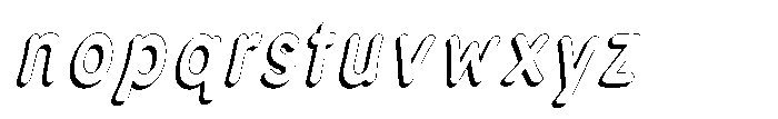 Calyon Shadow Bold Italic Font LOWERCASE