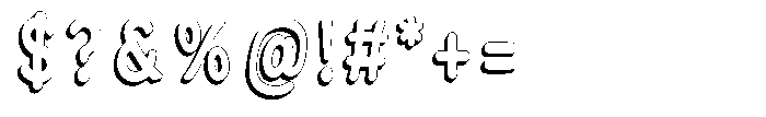 Calyon Shadow Bold Font OTHER CHARS