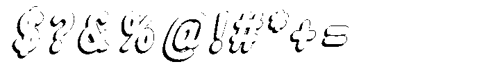 Calyon Shadow Extra Bold Italic Font OTHER CHARS