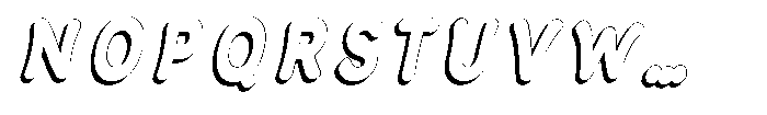 Calyon Shadow Extra Bold Italic Font UPPERCASE