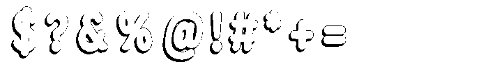 Calyon Shadow Extra Bold Font OTHER CHARS