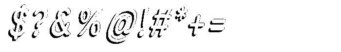 Calyon Shadow Italic Font OTHER CHARS
