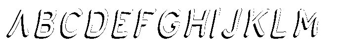 Calyon Shadow Italic Font UPPERCASE