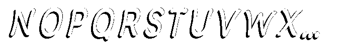 Calyon Shadow Italic Font UPPERCASE