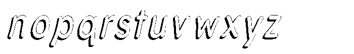 Calyon Shadow Italic Font LOWERCASE