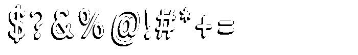 Calyon Shadow Regular Font OTHER CHARS