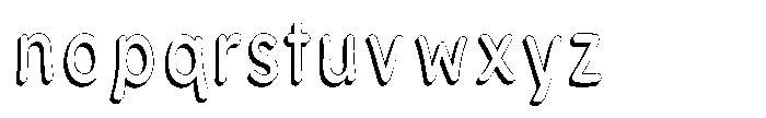 Calyon Shadow Regular Font LOWERCASE