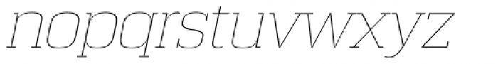Calypso E Thin Italic Font LOWERCASE