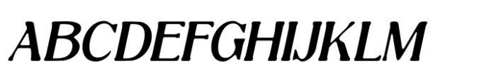 Camarine Blur Italic Font UPPERCASE