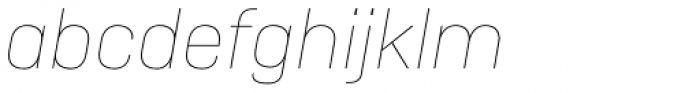 Camber Thin Italic Font LOWERCASE