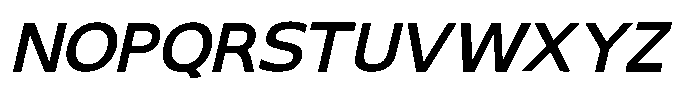 Cambud Bold Obelique Font UPPERCASE