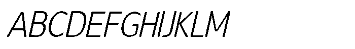 Cambud Light Obelique Font UPPERCASE