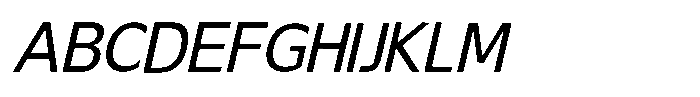 Cambud Regular Obelique Font UPPERCASE
