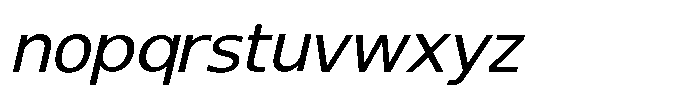 Cambud Regular Obelique Font LOWERCASE