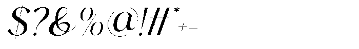 Camelia Italic Font OTHER CHARS