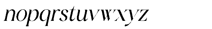 Camelia Italic Font LOWERCASE