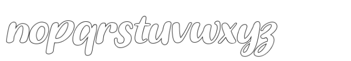 Camelia Samira Oblique Outline Font LOWERCASE