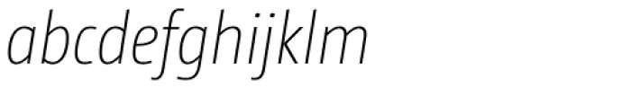 CamingoDos Condensed ExtraLight Italic Font LOWERCASE