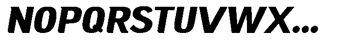 Campesina  Extra Black Oblique Font UPPERCASE