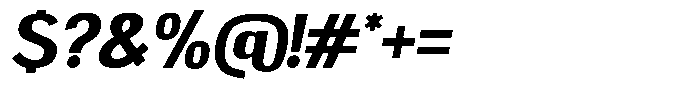 Campesina  Extra Bold Oblique Font OTHER CHARS