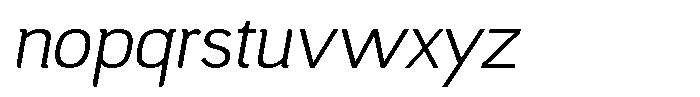 Campesina  Light Oblique Font LOWERCASE