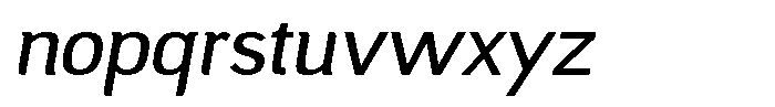 Campesina  Medium Oblique Font LOWERCASE