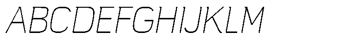 Campesina  Thin Oblique Font UPPERCASE