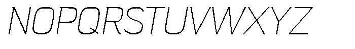 Campesina  Thin Oblique Font UPPERCASE