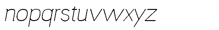 Campesina  Thin Oblique Font LOWERCASE