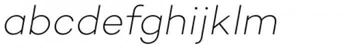 Campton ExtraLight Italic Font LOWERCASE