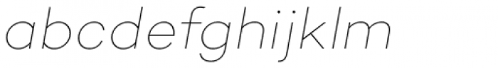Campton Thin Italic Font LOWERCASE