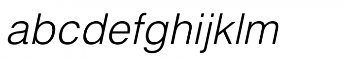 Campus Sans Light Italic Font LOWERCASE