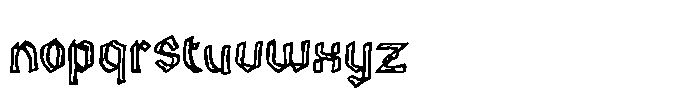 Canada Gothic Regular Font LOWERCASE