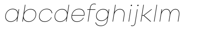 Canava Grotesk Thin Italic Font LOWERCASE