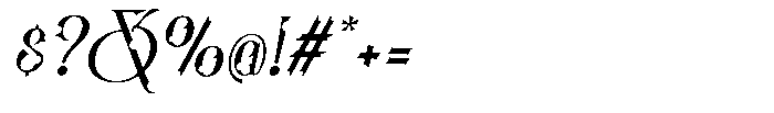 Canderagle Italic Font OTHER CHARS