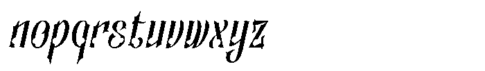 Canderagle Italic Font LOWERCASE