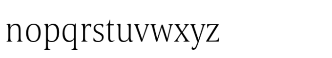 Candide Condensed Extra Light Font LOWERCASE