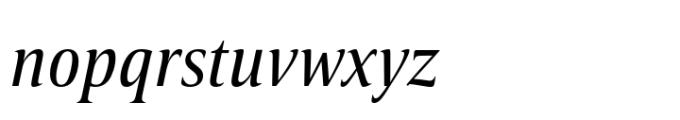 Candide Condensed Italic Font LOWERCASE