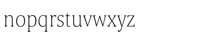 Candide Condensed Thin Font LOWERCASE