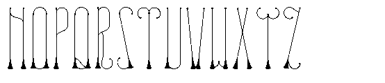 Candle Extended Font UPPERCASE