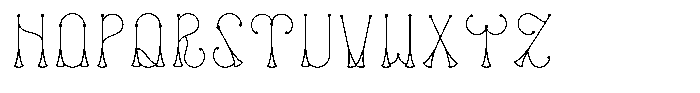 Candle Outline Font LOWERCASE