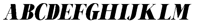 Canella Black Condensed Italic Font UPPERCASE